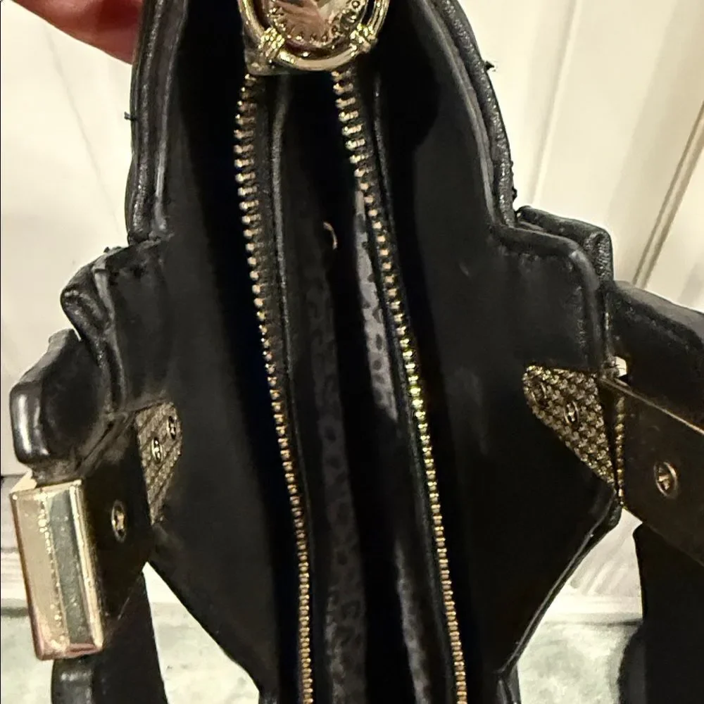 Catherine Malandrino Black and Gold Handbag